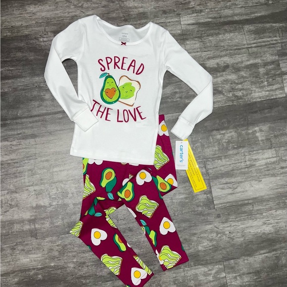 New Carters Spread the love 4pc pjs - Picture 8 of 14